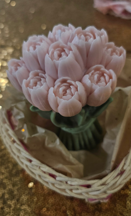 🌷✨ Ramo de Tulipanes en Cera Aromática – Belleza que Dura ✨🌷