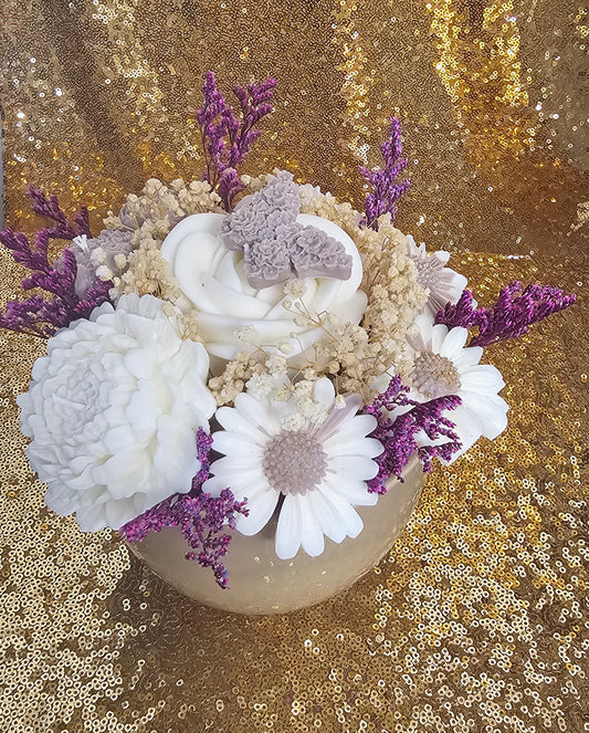 Arreglo Floral en Vaso Cerámico – Personalizable y a Tu Gusto