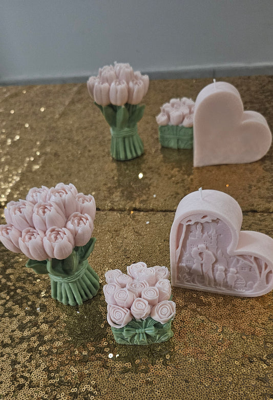 🎁✨ Set Triple Gratitud – Osito, Ramo de Flores y Corazón Aromático ✨🎁