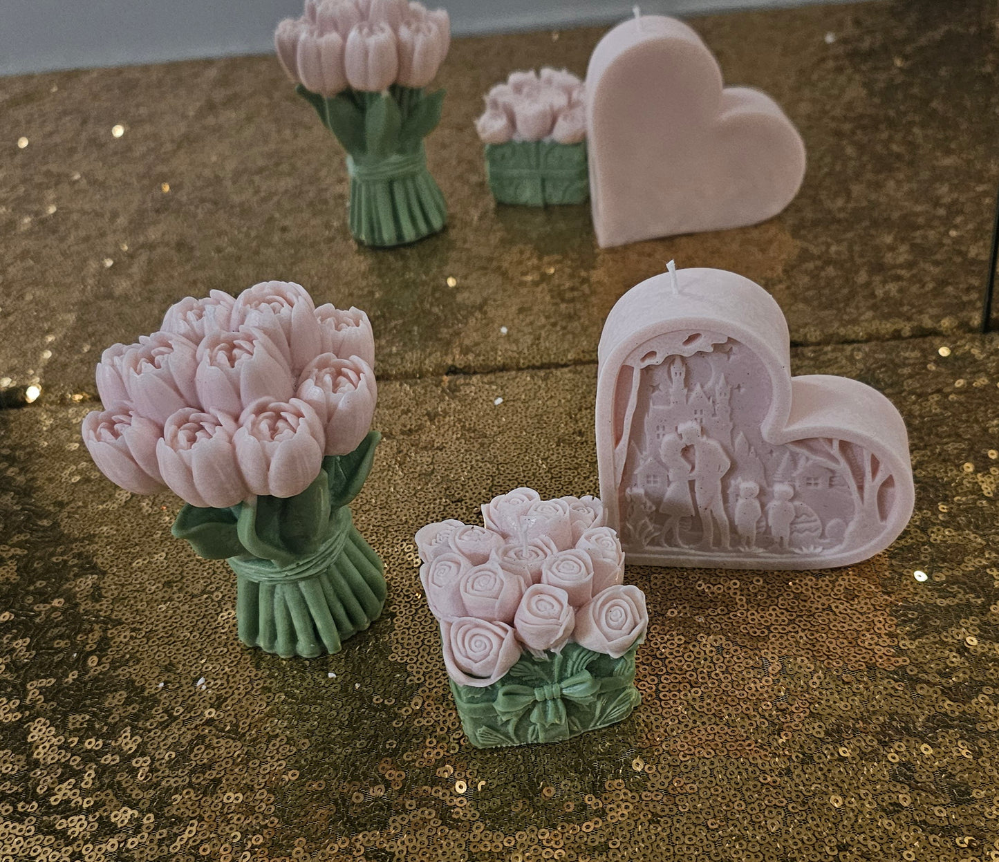 🎁✨ Set Triple Gratitud – Osito, Ramo de Flores y Corazón Aromático ✨🎁