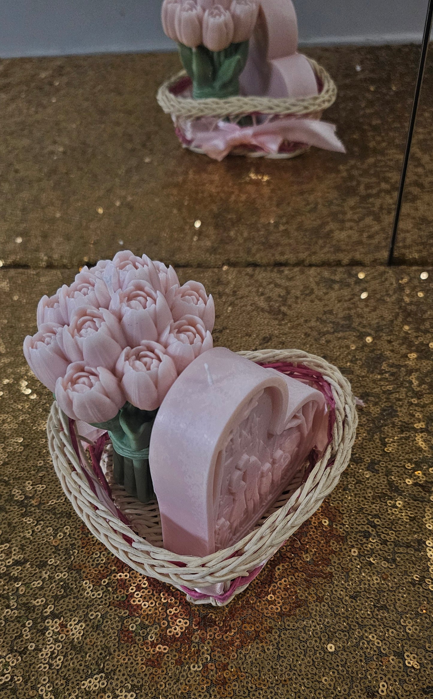 🎁✨ Set Triple Gratitud – Osito, Ramo de Flores y Corazón Aromático ✨🎁