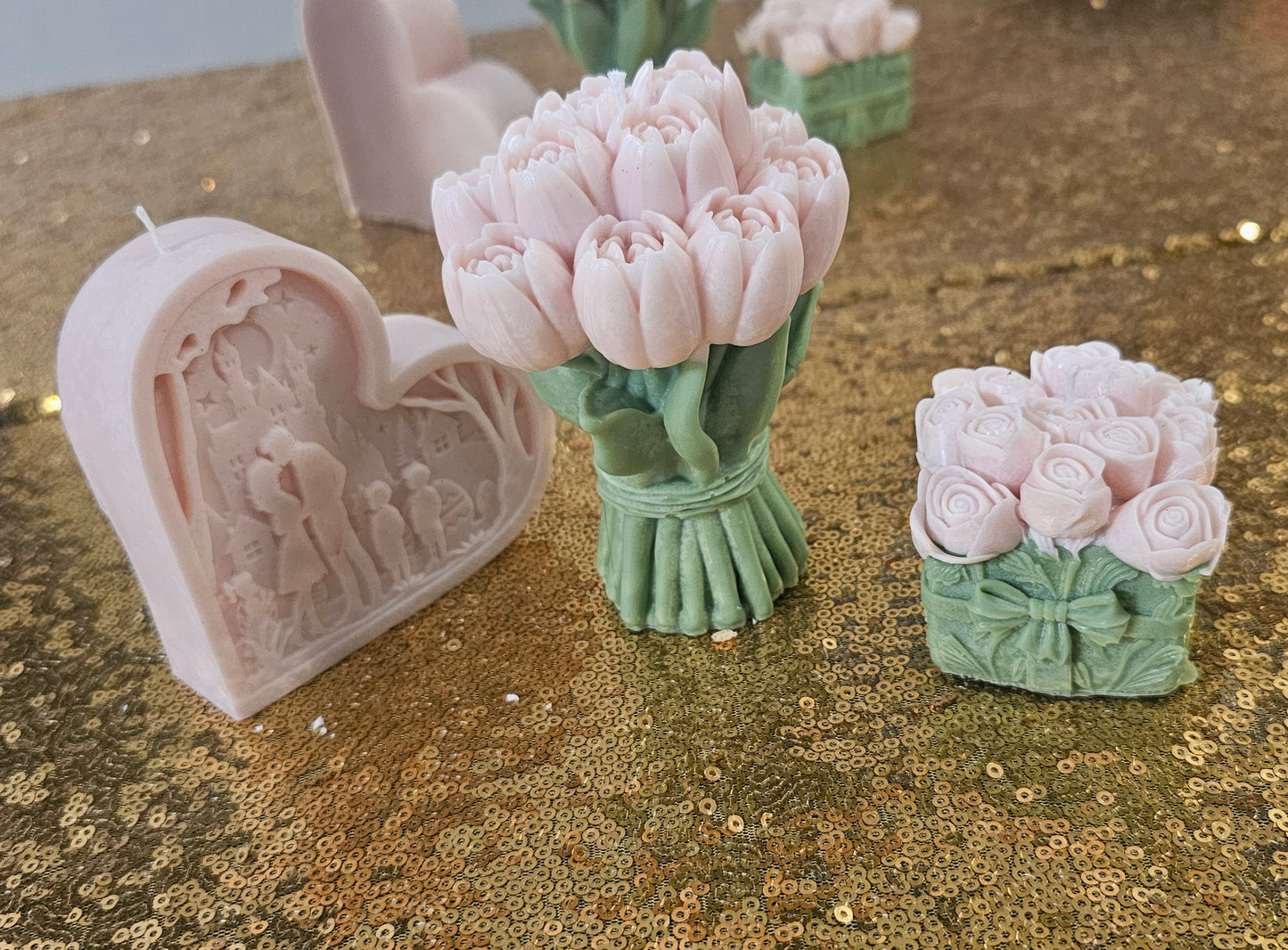 🎁✨ Set Triple Gratitud – Osito, Ramo de Flores y Corazón Aromático ✨🎁