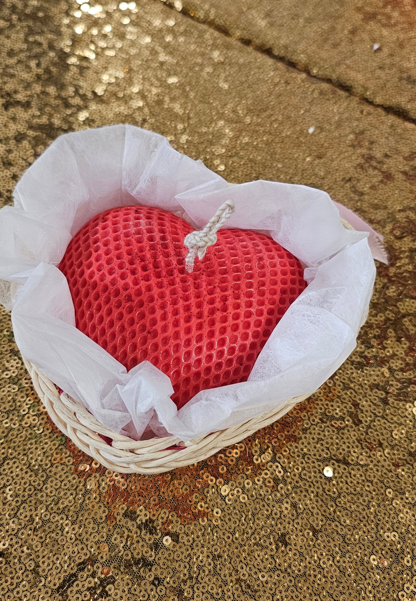 ❤️✨ Vela Corazón en Cera Aromática – Amor que Ilumina ✨❤️