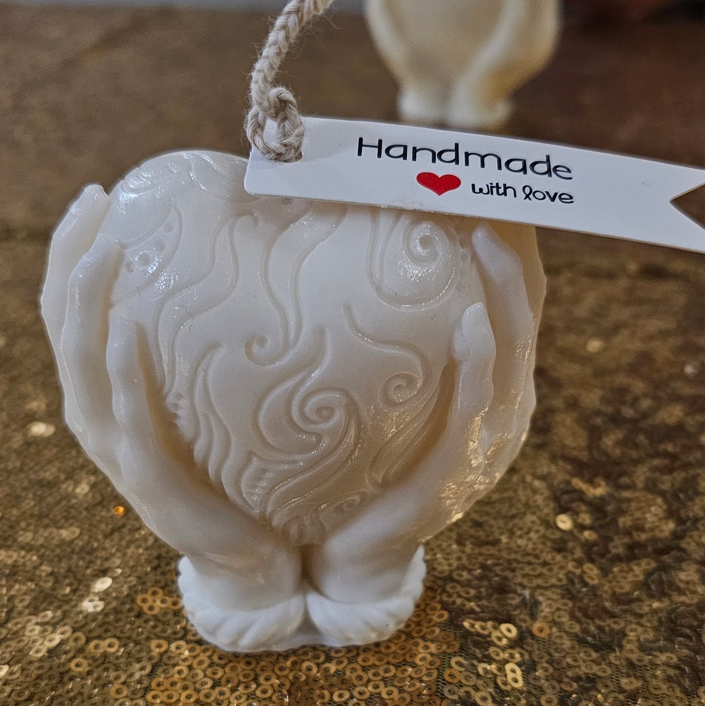 ❤️✨ Vela Corazón en Cera Aromática – Amor que Ilumina ✨❤️