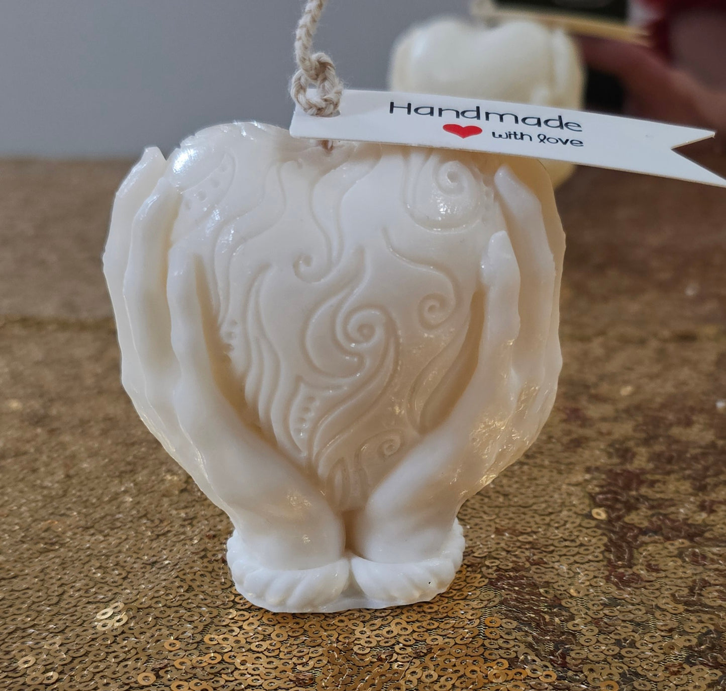 ❤️✨ Vela Corazón en Cera Aromática – Amor que Ilumina ✨❤️