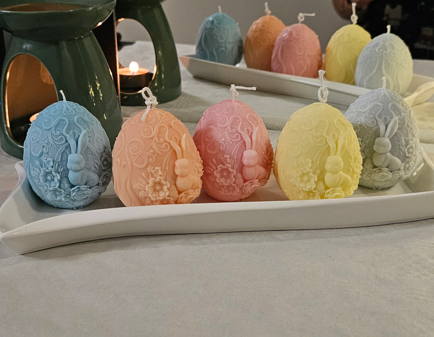 Conejitos y Huevos de Pascua en Cera Aromática – Hechos a Mano