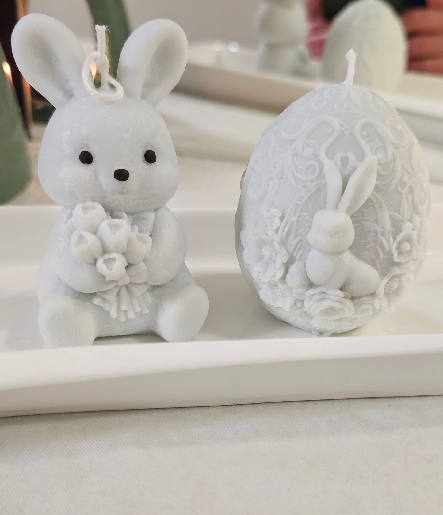 Conejitos y Huevos de Pascua en Cera Aromática – Hechos a Mano